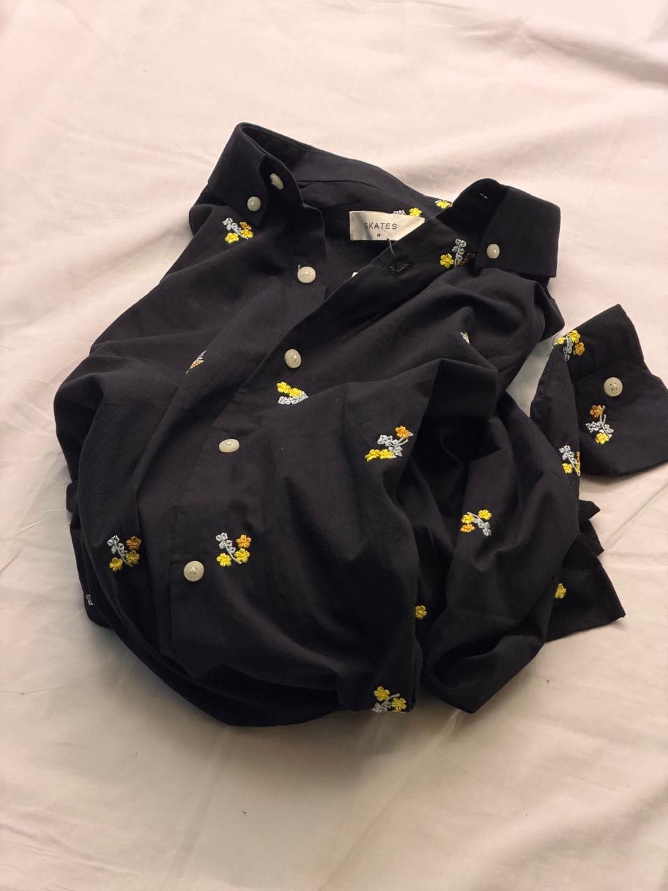Black Linen Embroidery