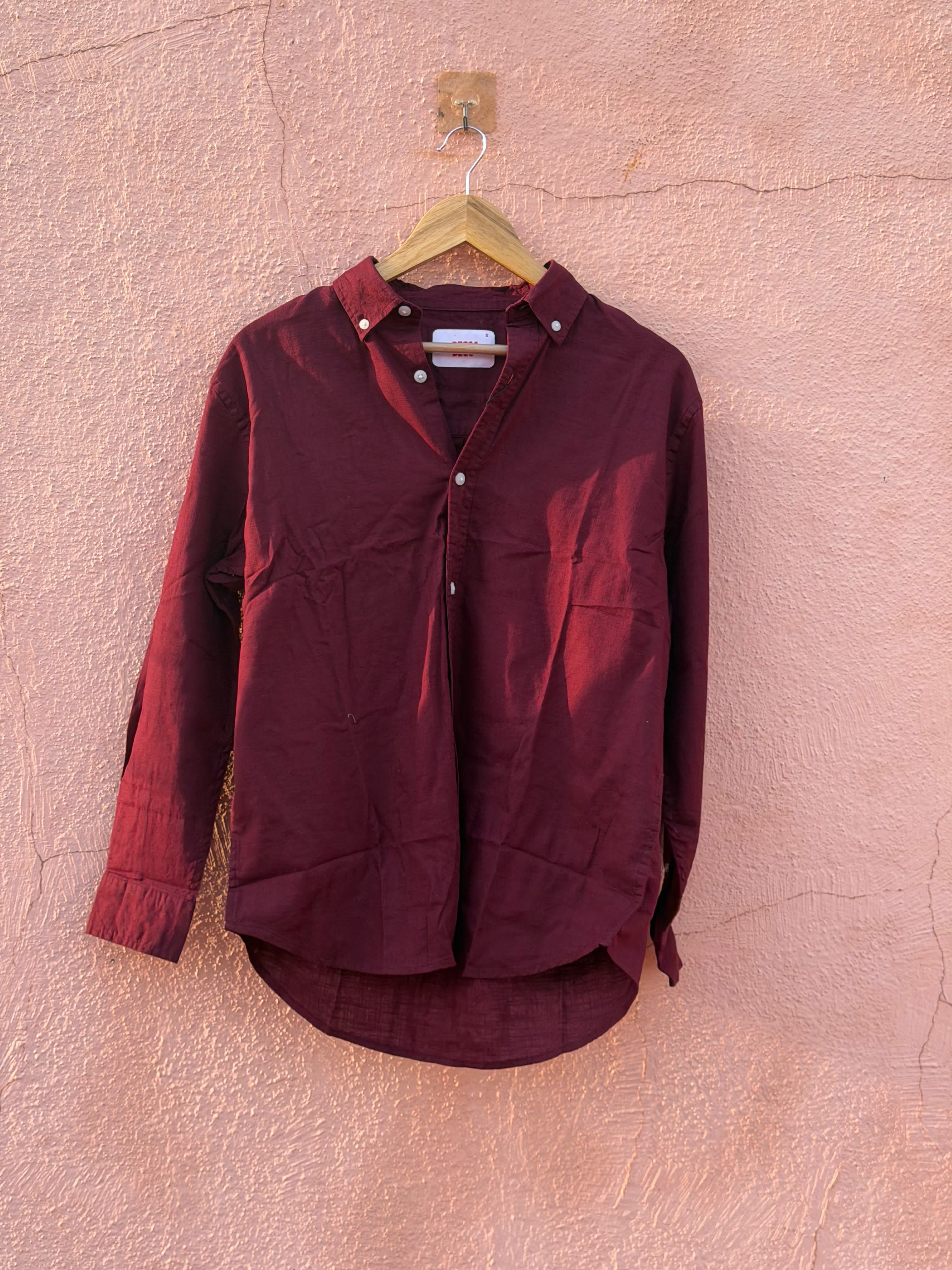 Maroon Linen shirt