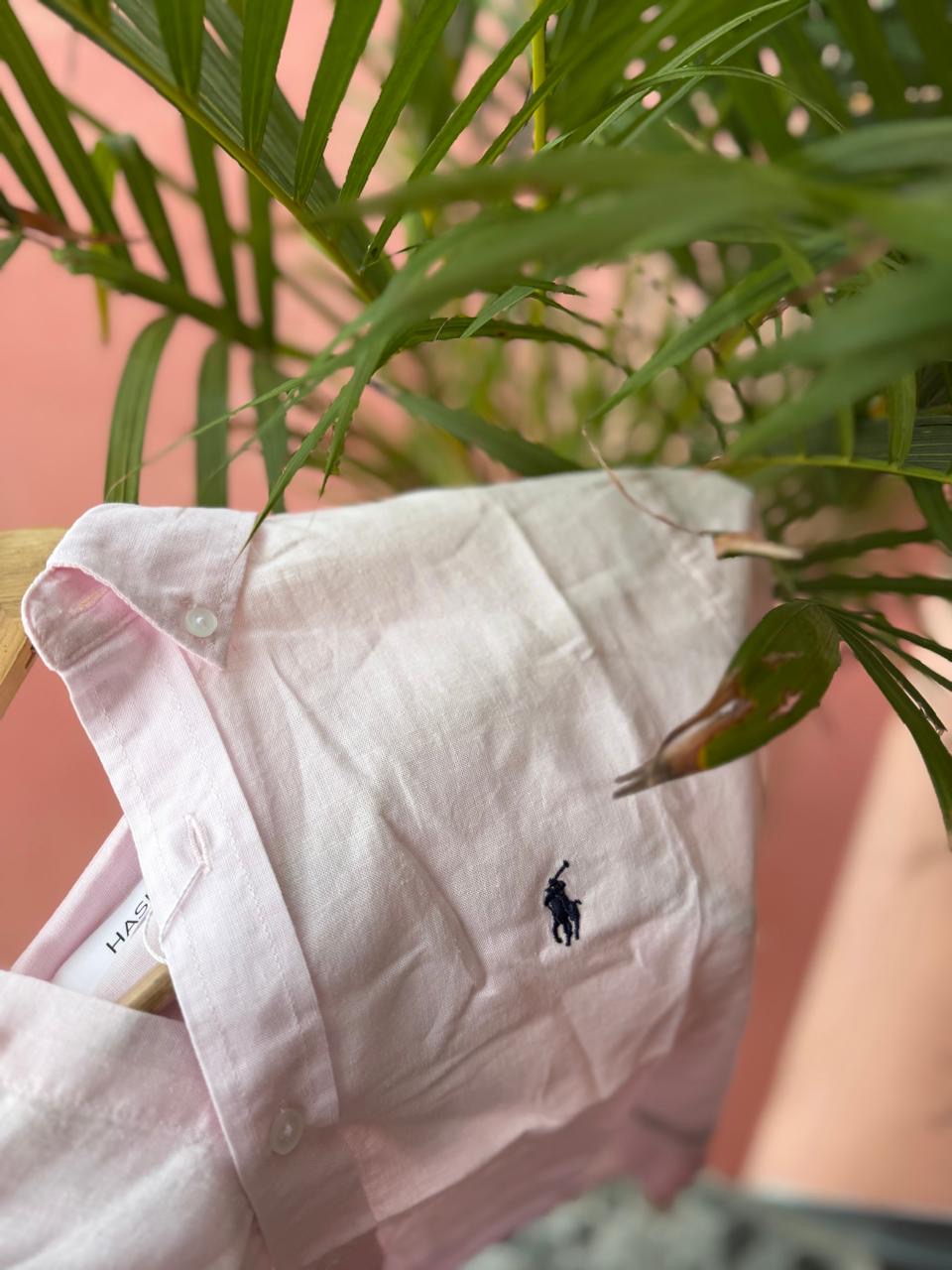 PINK LINEN SHIRT